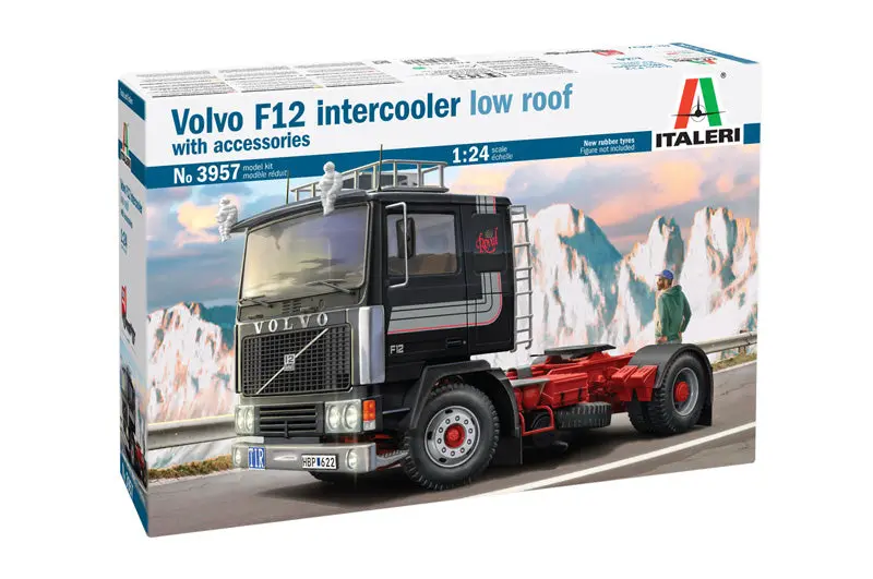 Italeri Volvo F12 Intercooler Low Roof W/ Accessories 1:24 - 3957S 1