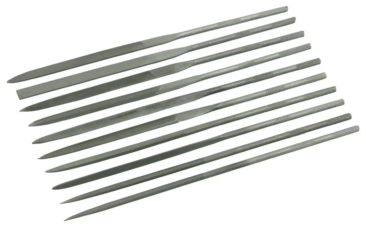 Delta 140Mm Needle Files W/ Vinyl Storage Pouch 10Pcs - Dl41001 1