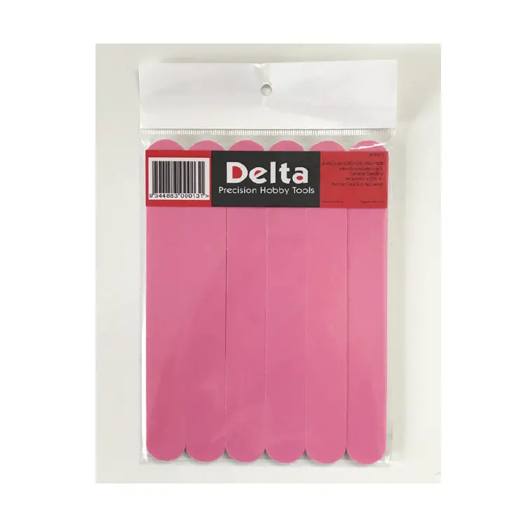 Delta Flexpads 220 Grit Pink Medium Sanding Sticks 6Pcs - Dl42003 1