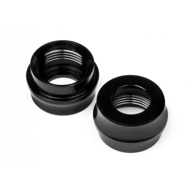 Big Bore Shock Bottom Cap Black 2Pcs 1