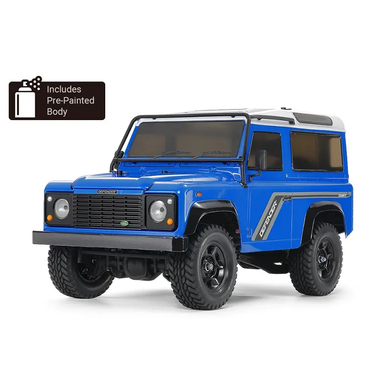 Tamiya Land Rover Defender 90 Cc-02 Light Blue Painted No Esc Kit 1:10 - 47478A 2