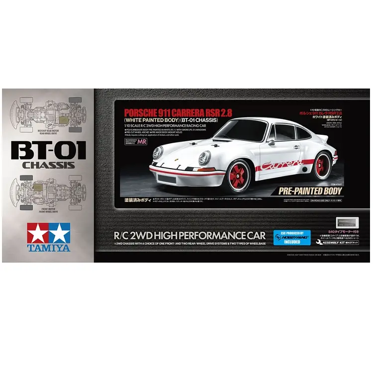 Tamiya Porche 911 Carrera Rsr 2.8 White Painted Body Bt-01 Kit 1:10 - 47507 1