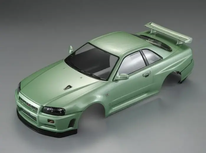 Killerbody Nissan Skyline R34 Green Painted Body Shell 195Mmw X 257Mmwb - Kb48646 1