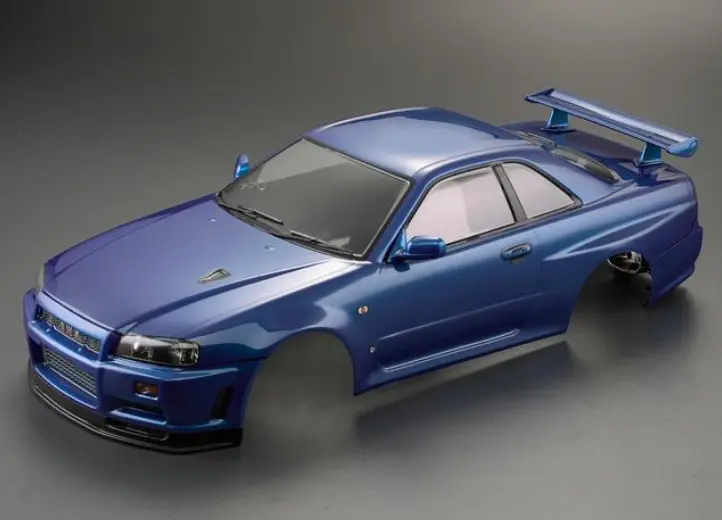 Killerbody Nissan Skyline R34 Blue Painted Body Shell 195Mmw X 257Mmwb - Kb48716 1