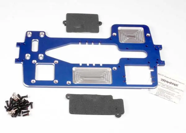 Traxxas Hd Chassis Plate Cnc 7075-T6 Billet Blue Aluminium - 4922X 1