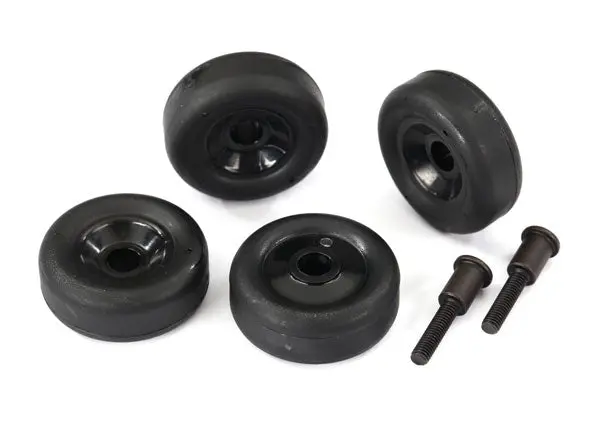 Traxxas Wheelie Bar Wheels W/ Axle Screws - 4976 1