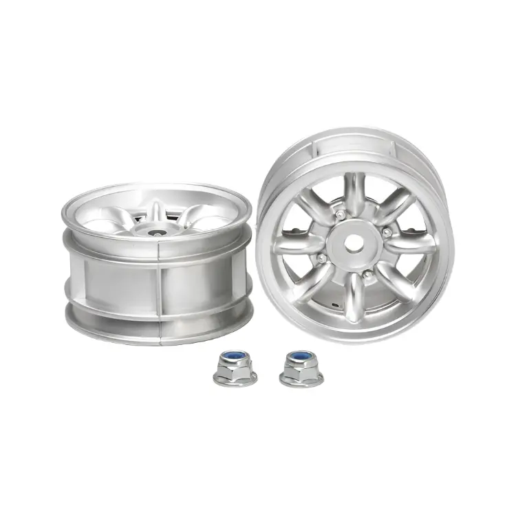 Tamiya Mini Cooper Chrome Wheels 2Pcs - 50676 1