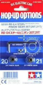 Tamiya 20T, 21T 0.4P Pinion Gears W/ Allan Key - 53101 1