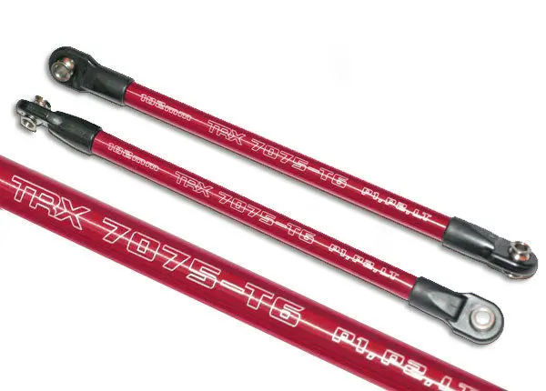 Traxxas Pushrods Red Aluminium W/ Rod Ends & Pivot Balls 2Pcs - 5318X 1