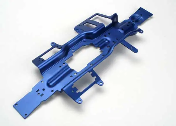 Traxxas Chassis Short Blue Aluminium Suit Revo 3.3 - 5322 1