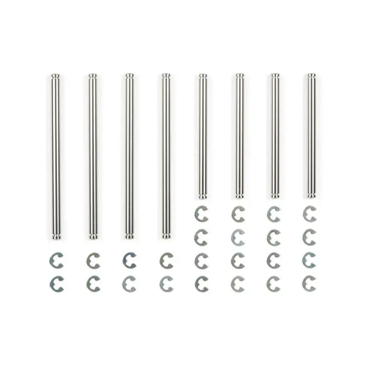Tamiya Tl01 Stainless Steel Suspension Shaft Set W/ E-Clips - 53301 1