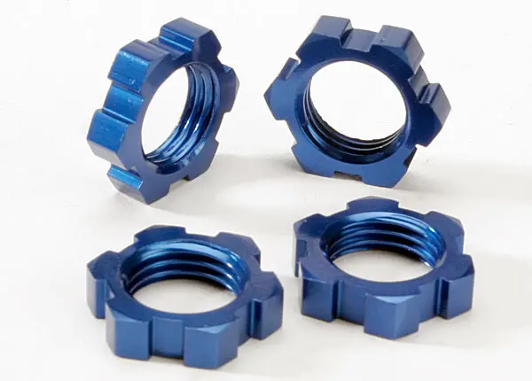Traxxas 17Mm Wheel Nuts Splined Blue Aluminium 4Pcs - 5353 1
