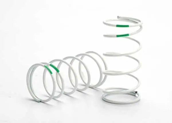 Traxxas Gtr Shock Springs Front 1.1 Green Rate White Finish 2Pcs - 5430 1