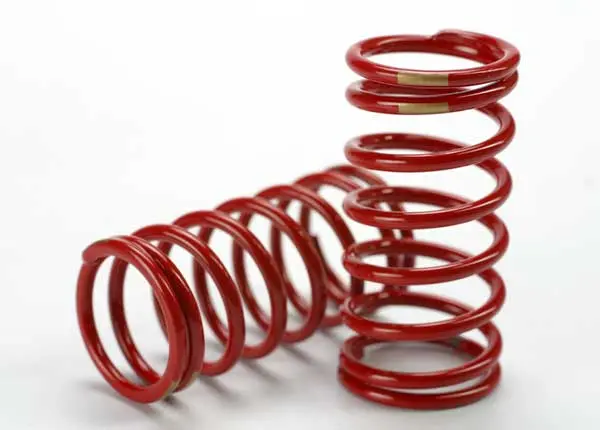 Traxxas Gtr Shock Springs Front 3.8 Gold Rate Red Finish 2Pcs - 5439 1
