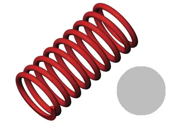 Traxxas Gtr Shock Springs Front 4.9 Silver Rate Red Finish 2Pcs - 5442 1