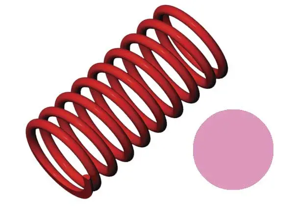 Traxxas Gtr Shock Springs Fr/Rr 5.4 Pink Rate Red Finish 2Pcs - 5443 1