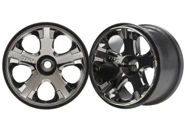 Traxxas All-Star 2.8In Black Chrome Front Wheels 2Pcs - 5577A 1