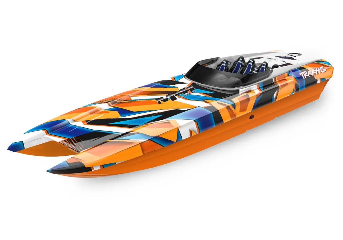 Traxxas Dcb M41 Widebody Catamaran Orange R With Tqi 2.4Ghz Link Radio, Tsm, 540Xl Motor And Vxl-6S Esc - 57046-4Orngr 1