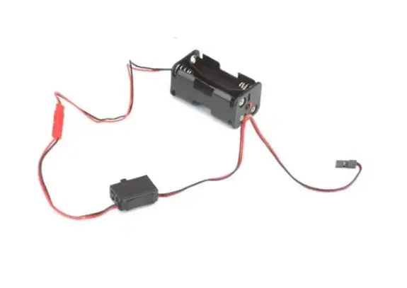 Hitec 4X Aa Battery Box W/ Switch Harness - Hrc57203 1