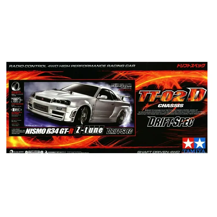 Tamiya Nismo R34 Gt-R Z-Tune Tt-02D No Esc Kit 1:10 - 58605A 1