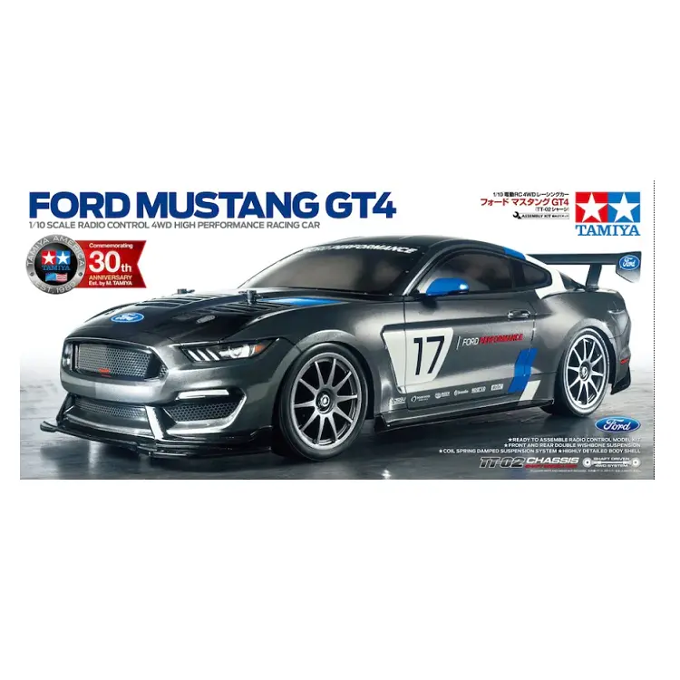 Tamiya Ford Mustang Gt4 Tt-02 No Esc Kit 1:10 - 58664A 1