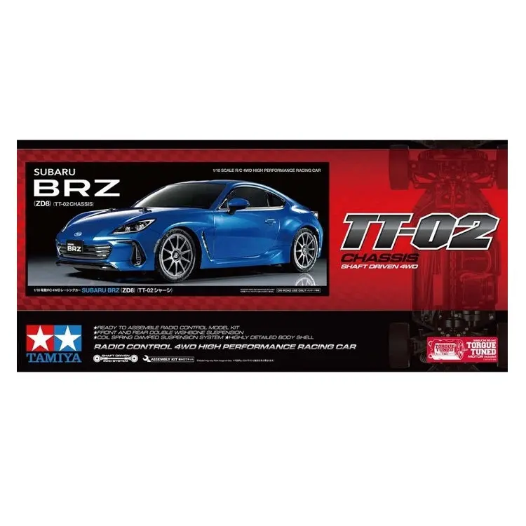 Tamiya Subaru Brz (Zd8) Tt-02 No Esc Kit 1:10 - 58702A 1