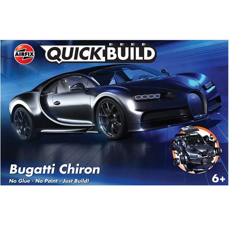 Airfix Quickbuild Bugatti Chiron Black - J6025 1