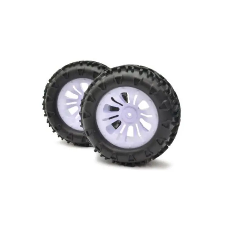 Riverhobby All Terrain Tyre On White Mt Wheel 2Pcs Ftx-6310W - Rh-10138W 1