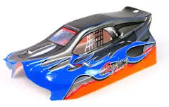 Hbx Buggy Blue/ Orange Painted Body Shell Suit Rocket - Hbx-6588-B009 1