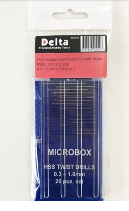 Delta Micro Drill Bits Metric 0.3-1.6Mm 20Pcs - Dl66003 1
