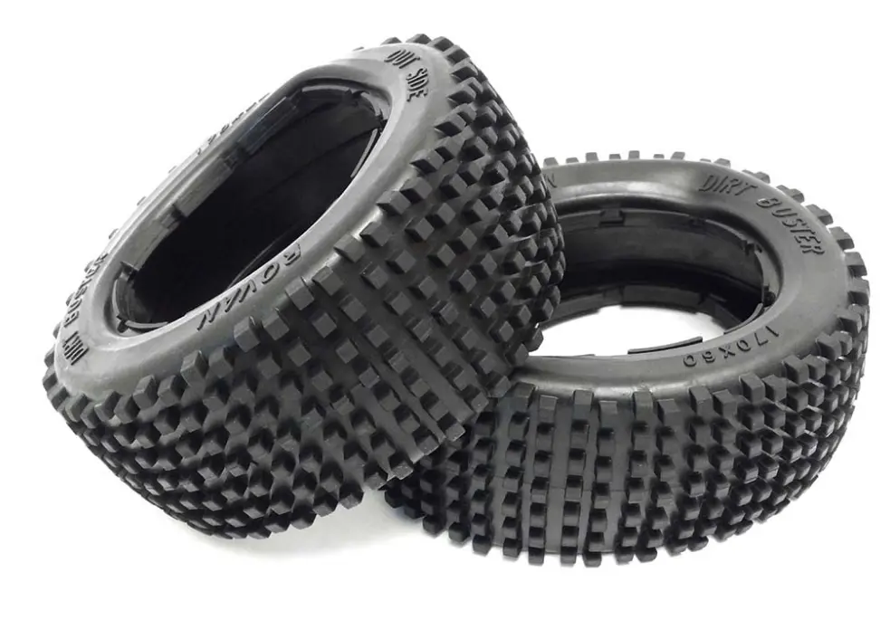 Rovan 4.7/5.5 Buggy Front Desert Buster Mini Square Pin Tyres 2Pcs - Rov-66193 1
