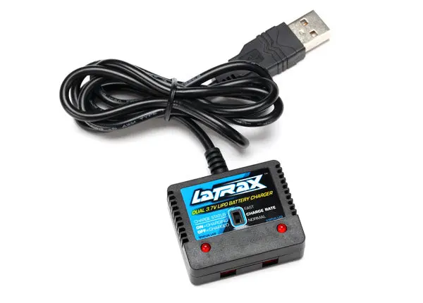 Traxxas Latrax 3.7V Usb Lipo Twin Battery Charger - 6638 1