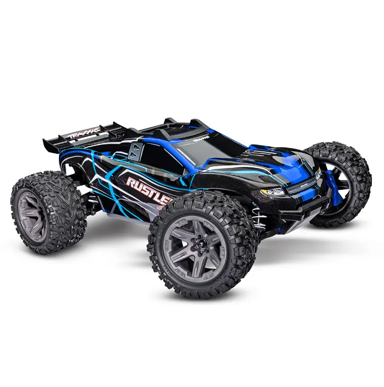 Traxxas Rustler 4Wd Bl-2S Ehd Blue Stadium Truck W/ Tq 2.4Ghz Radio & 3300Kv Driveline - 67164-4Blue 1