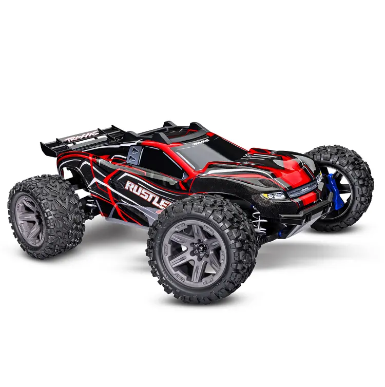 Traxxas Rustler 4Wd Bl-2S Ehd Red Stadium Truck W/ Tq 2.4Ghz Radio & 3300Kv Driveline - 67164-4Red 1