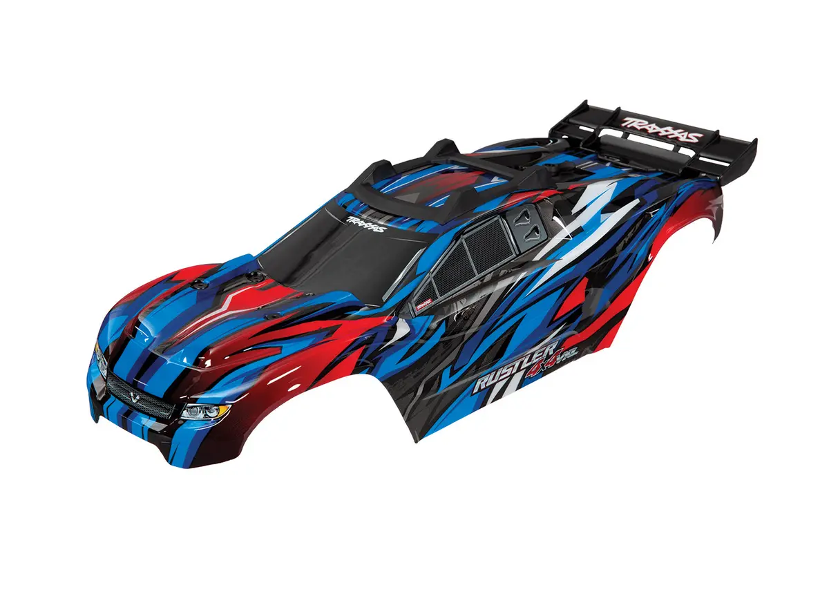 Traxxas Rustler 4Wd Blue Body Shell W/ Cage Frame - 6717A 1