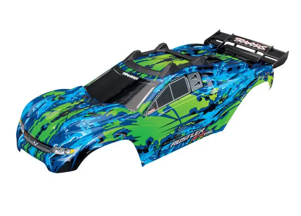 Traxxas Rustler 4Wd Green Body Shell W/ Cage Frame - 6717G 1