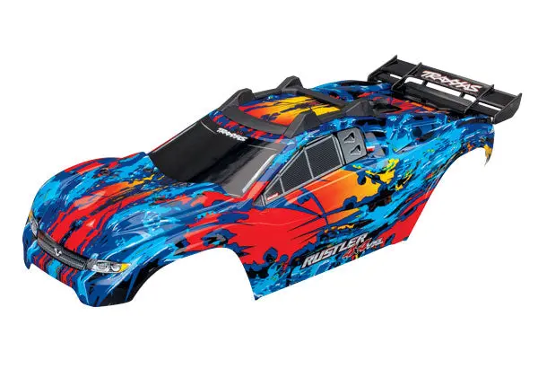 Traxxas Rustler 4Wd Red Body Shell W/ Cage Frame - 6717R 1