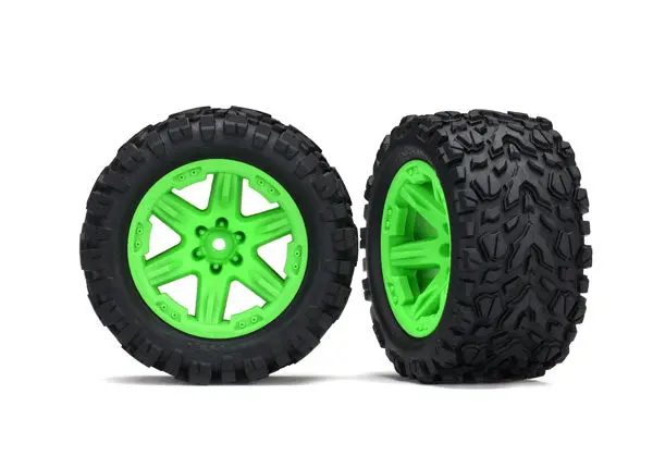 Traxxas Talon Ext 2.8In Tyres On Green Rxt Wheels 2Pcs - 6773G 1