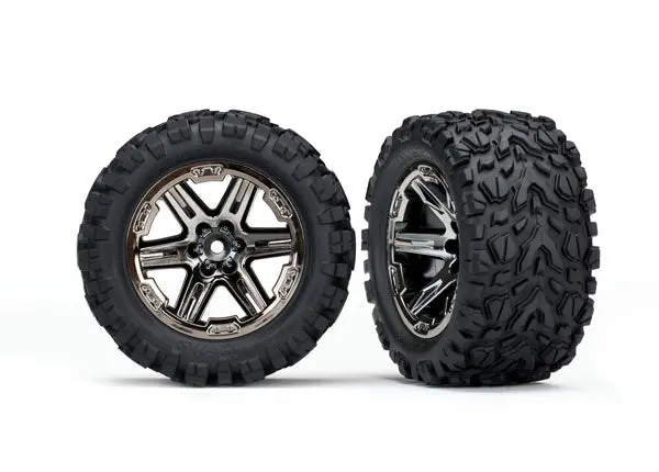 Traxxas Talon Ext 2.8In Tyres On Black Chrome Rxt Wheels 2Pcs - 6773X 1