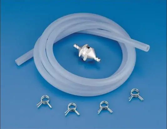 Dubro 3/32X3ft Silicone Fuel Tube W/ Inline Filter & 4Xtube Clips - Dbr680 1