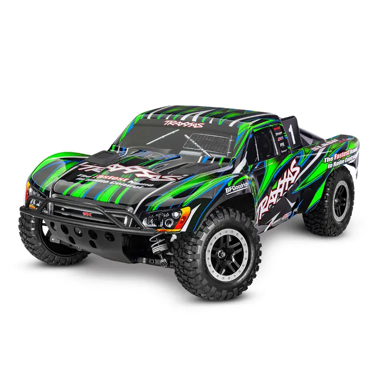 Traxxas Slash 4Wd Vxl Ehd Green Short Course Truck W/ Tqi 2.4Ghz Bluetooth Radio, 3500Kv Brushless Motor And Tsm - 68386-4Grn 1