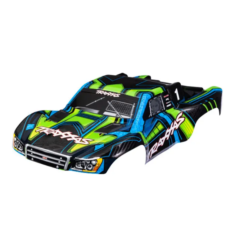 Traxxas Green/ Blue Painted Body Shell Suit Slash Clipless - 6844-Grn 1