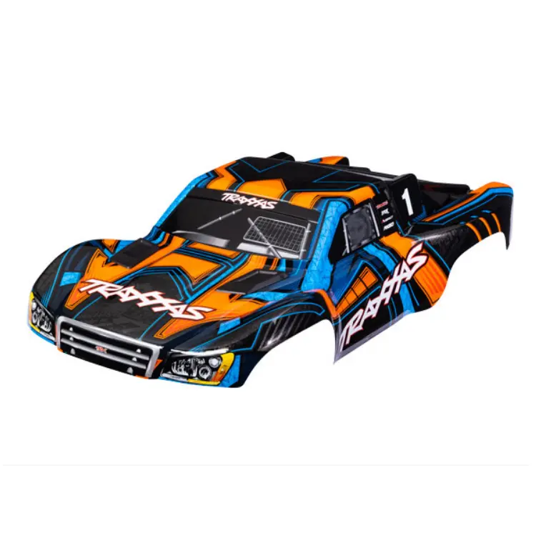 Traxxas Orange/ Blue Painted Body Shell Suit Slash Clipless - 6844-Orng 1