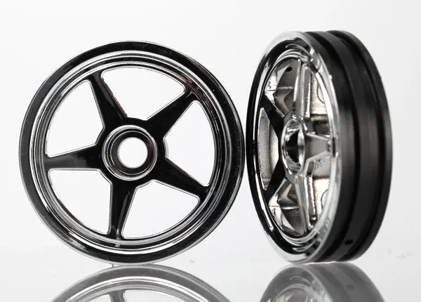 Traxxas Wheels 5-Spoke Chrome Front 2Pcs - 6974 1
