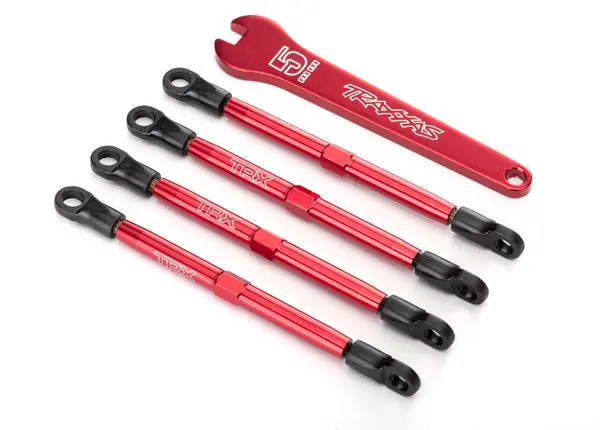 Traxxas 1:16 Toe Link Set Red Aluminium 4Pcs - 7138X 1