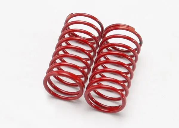 Traxxas 1:16 Gtr Shock Springs 0.82 Dbl Orange Rate Red Finish 2Pcs - 7140 1