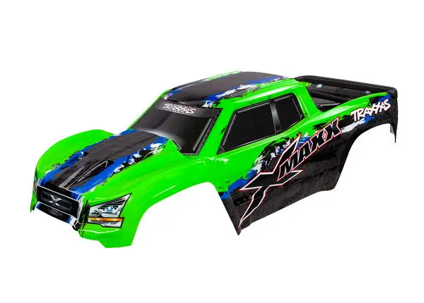 Traxxas Green Painted Body Shell W/ Exocage Suit X-Maxx - 7811G 1