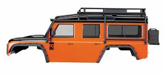 Traxxas Orange Land Rover Defender Body Shell W/ Exocage & Decals - 8011A 2