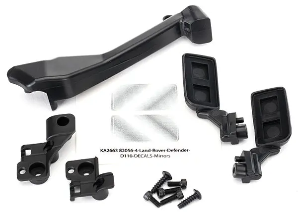 Traxxas Side Mirrors W/ Mounts & Snorkel Suit Trx-4 Defender Body - 8020 1