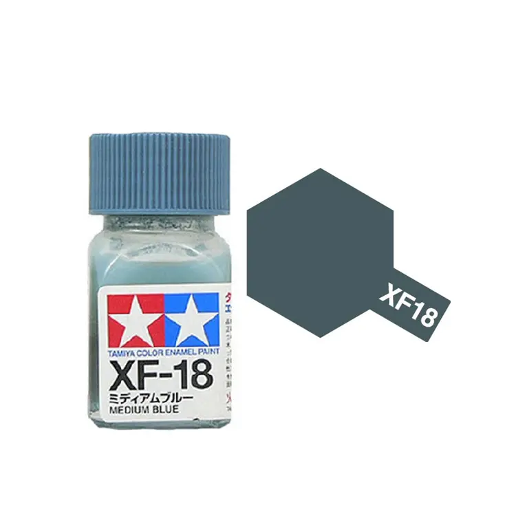 Tamiya Xf-18 Medium Blue Enamel 10Ml - 80318 1